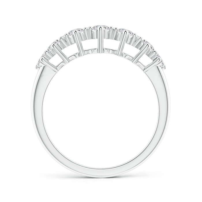 2.8mm HSI2 Round Cluster Diamond Garland Wedding Band in White Gold side-1