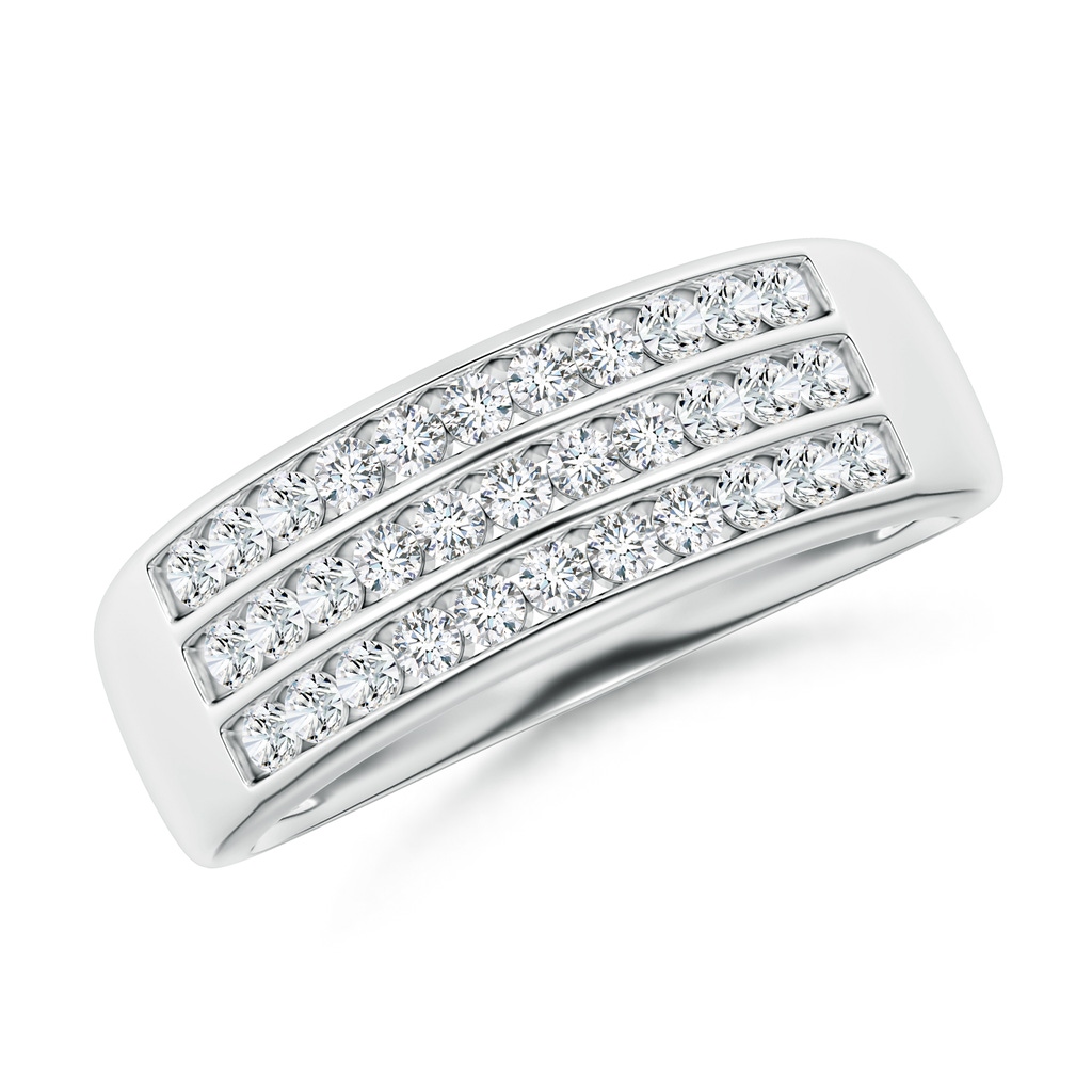 1.55mm GVS2 Channel-Set Diamond Triple Row Anniversary Band in P950 Platinum