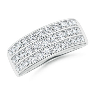 1.9mm GVS2 Channel-Set Diamond Triple Row Anniversary Band in P950 Platinum