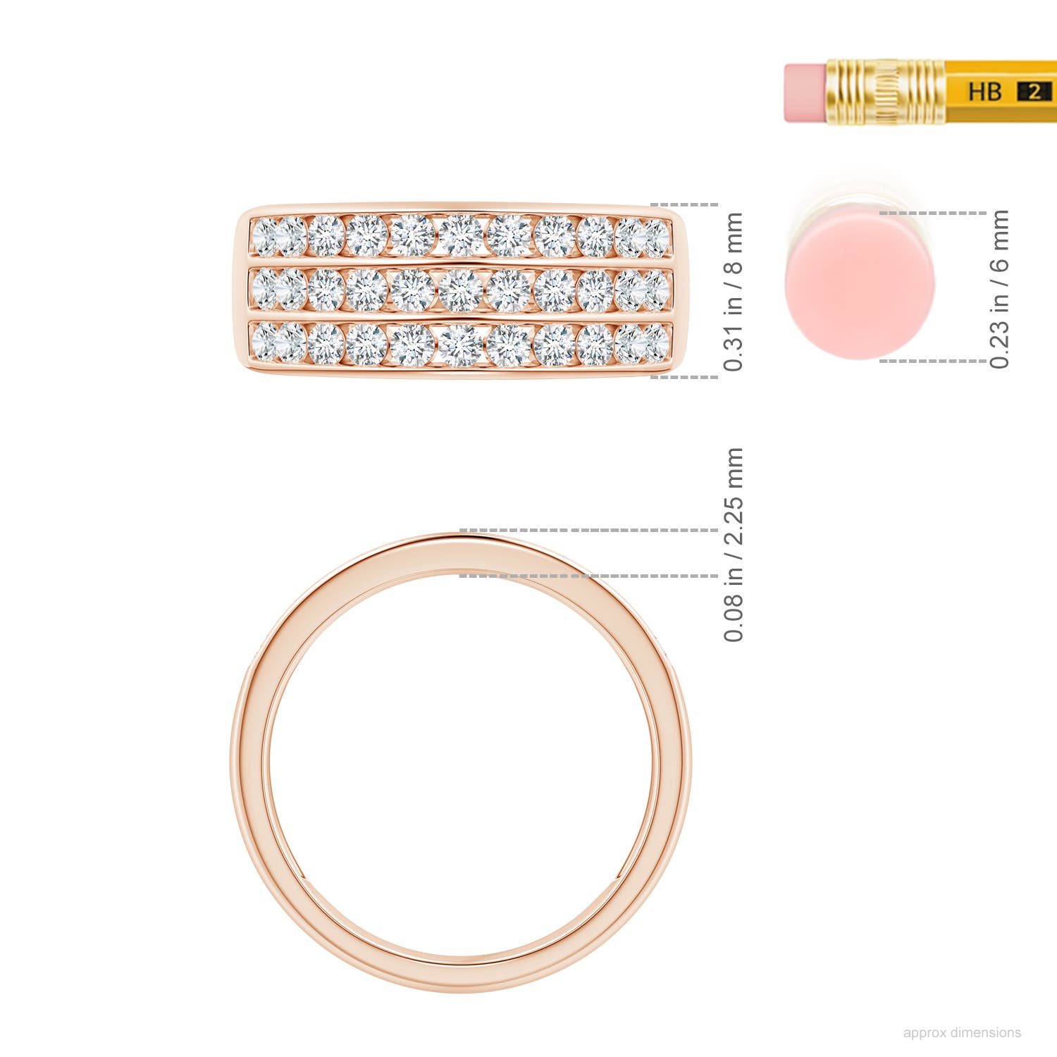 G, VS2 / 0.96 CT / 14 KT Rose Gold