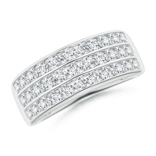 1.9mm GVS2 Channel-Set Diamond Triple Row Anniversary Band in White Gold