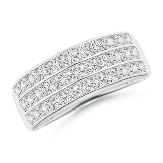 1.9mm HSI2 Channel-Set Diamond Triple Row Anniversary Band in White Gold