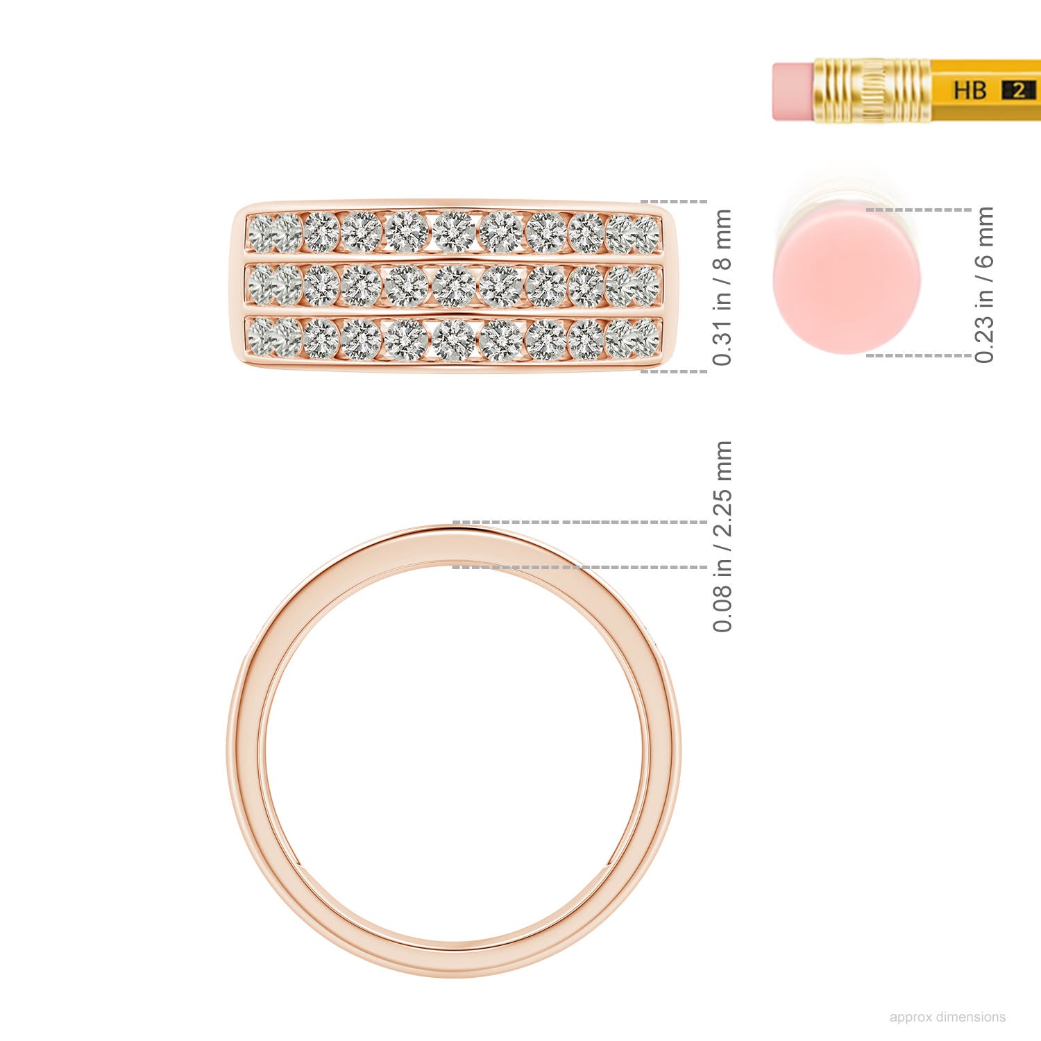 K, I3 / 0.96 CT / 14 KT Rose Gold