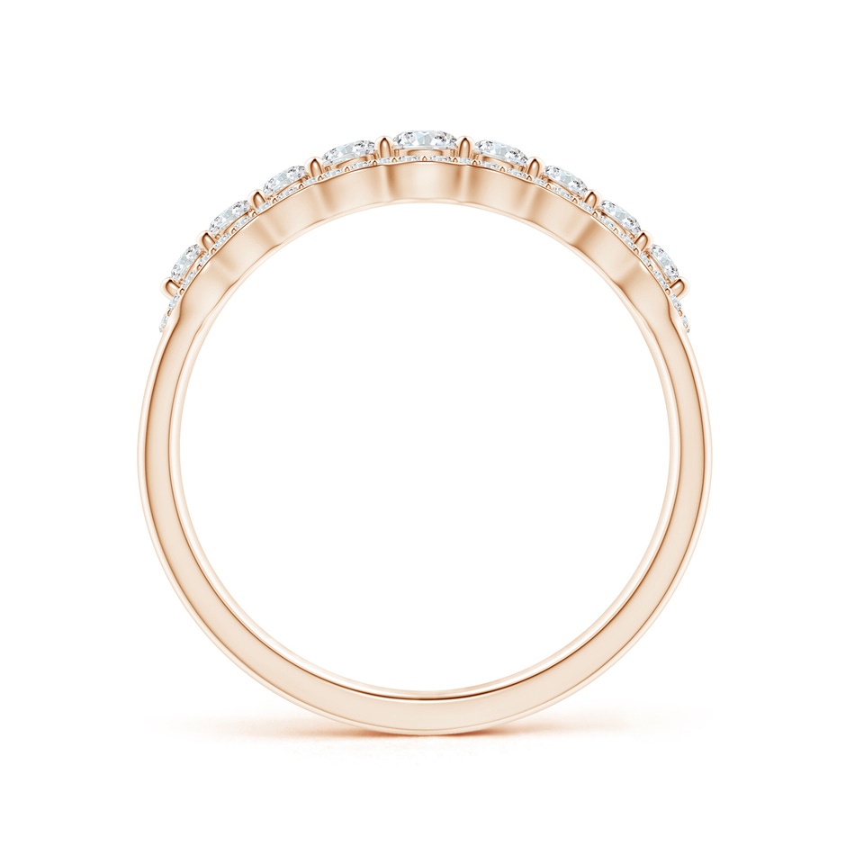 2.6mm GVS2 Scalloped-Edge Diamond Nine Stone Anniversary Band in Rose Gold side-1