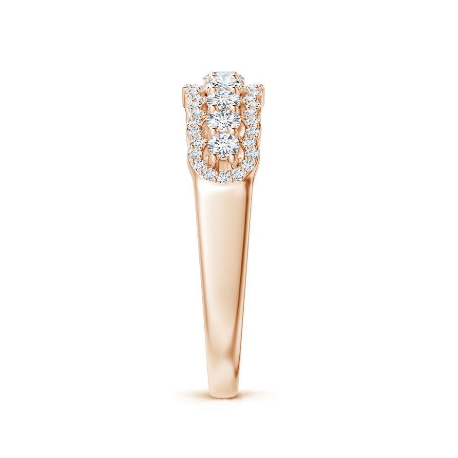 2.6mm GVS2 Scalloped-Edge Diamond Nine Stone Anniversary Band in Rose Gold side-2