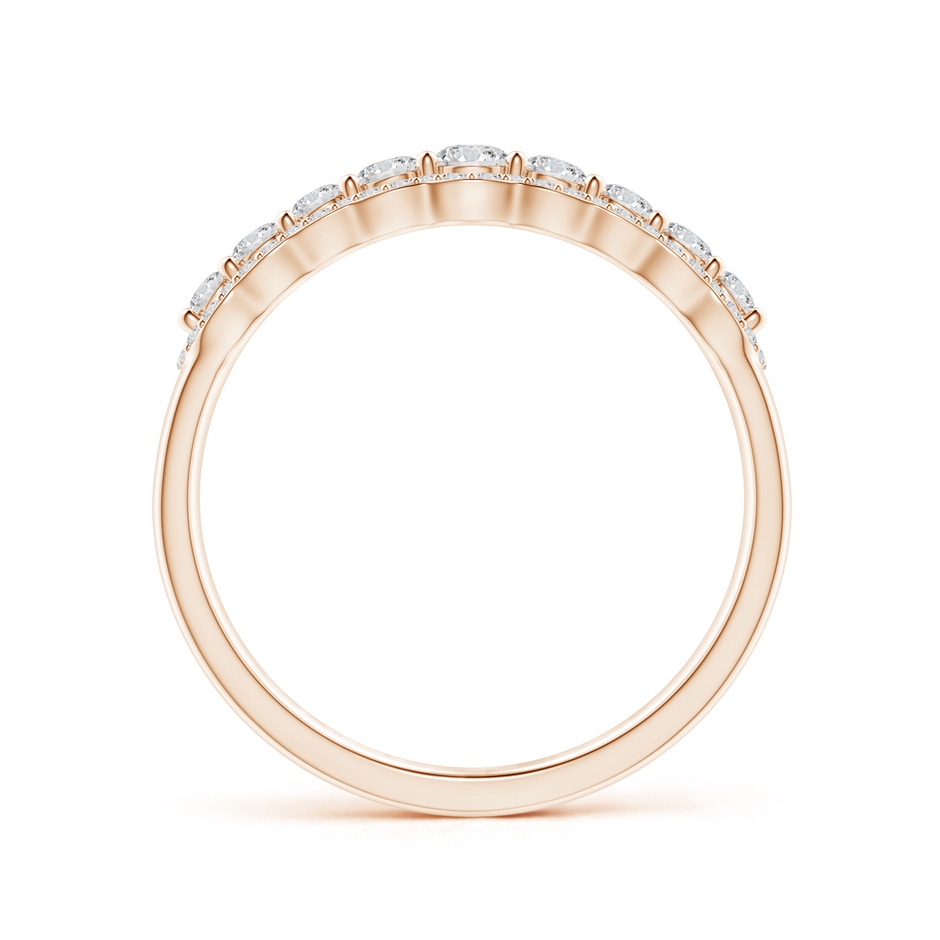 2.6mm HSI2 Scalloped-Edge Diamond Nine Stone Anniversary Band in Rose Gold side-1