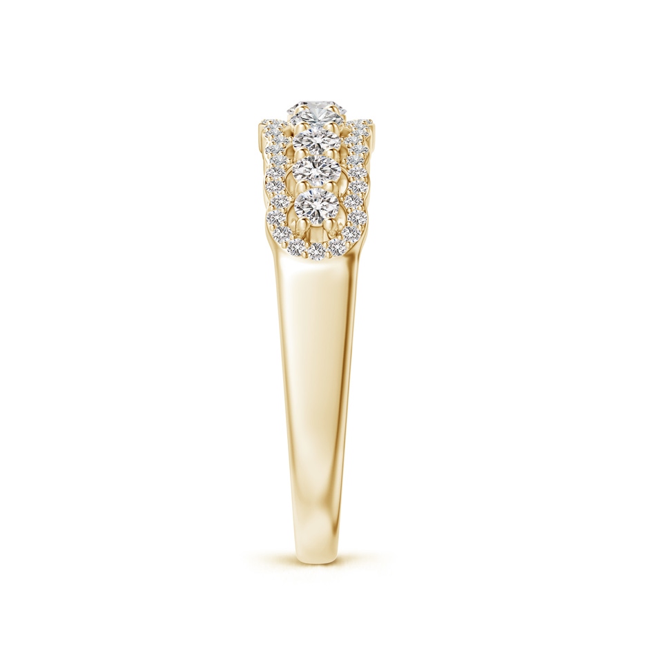 2.6mm IJI1I2 Scalloped-Edge Diamond Nine Stone Anniversary Band in Yellow Gold side-2