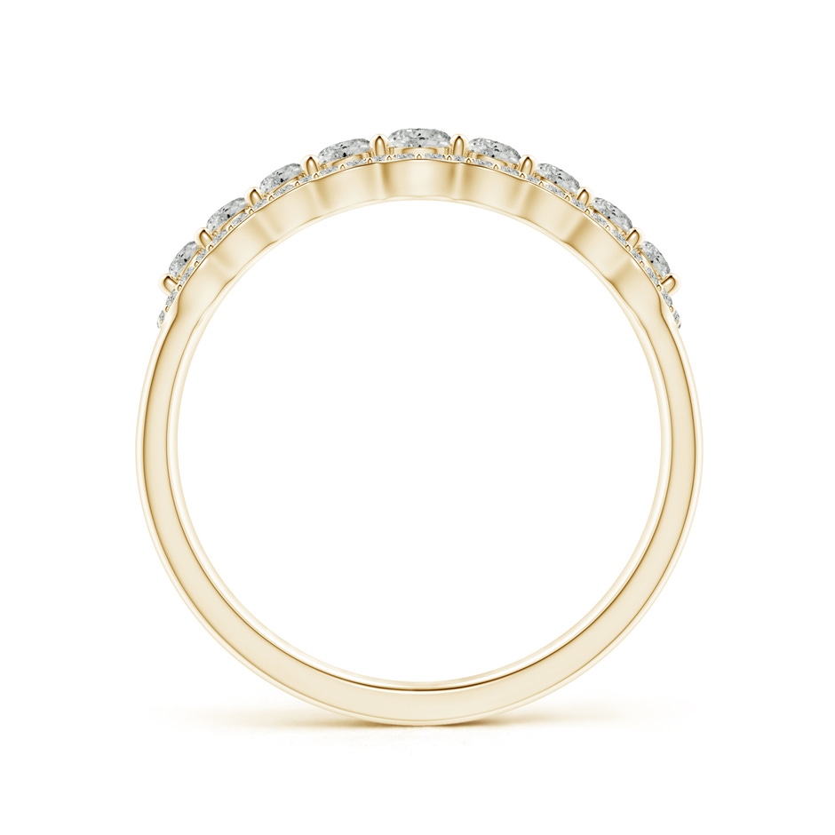 2.6mm KI3 Scalloped-Edge Diamond Nine Stone Anniversary Band in 10K Yellow Gold side 1