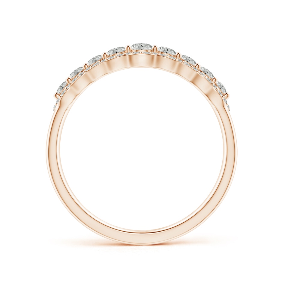 2.6mm KI3 Scalloped-Edge Diamond Nine Stone Anniversary Band in Rose Gold side-1