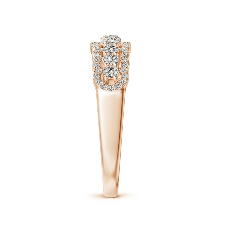 2.6mm KI3 Scalloped-Edge Diamond Nine Stone Anniversary Band in Rose Gold side-2