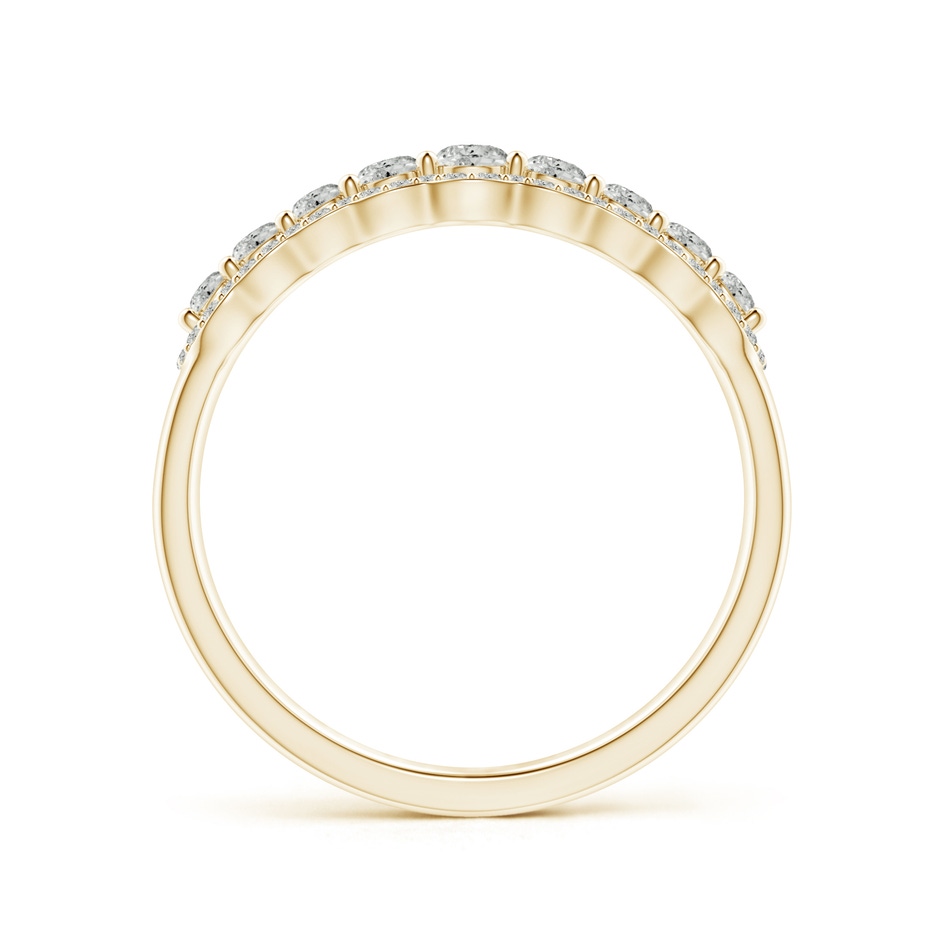 2.6mm KI3 Scalloped-Edge Diamond Nine Stone Anniversary Band in Yellow Gold side-1
