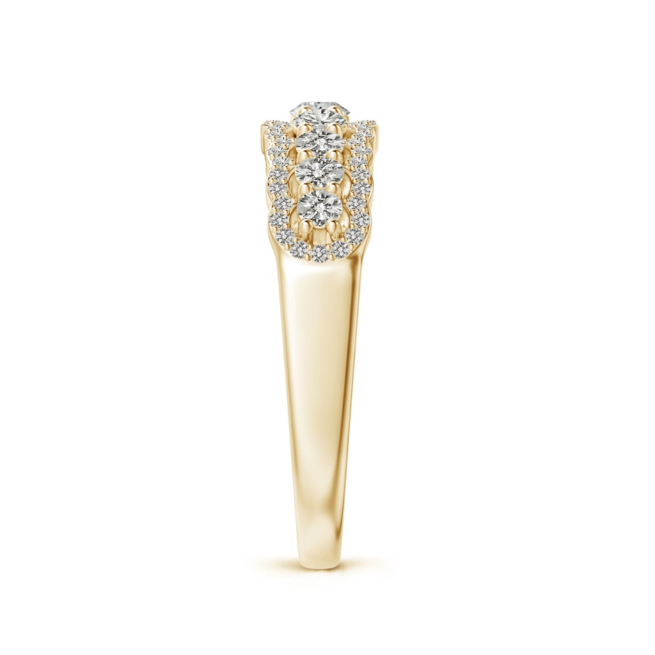 2.6mm KI3 Scalloped-Edge Diamond Nine Stone Anniversary Band in Yellow Gold side-2