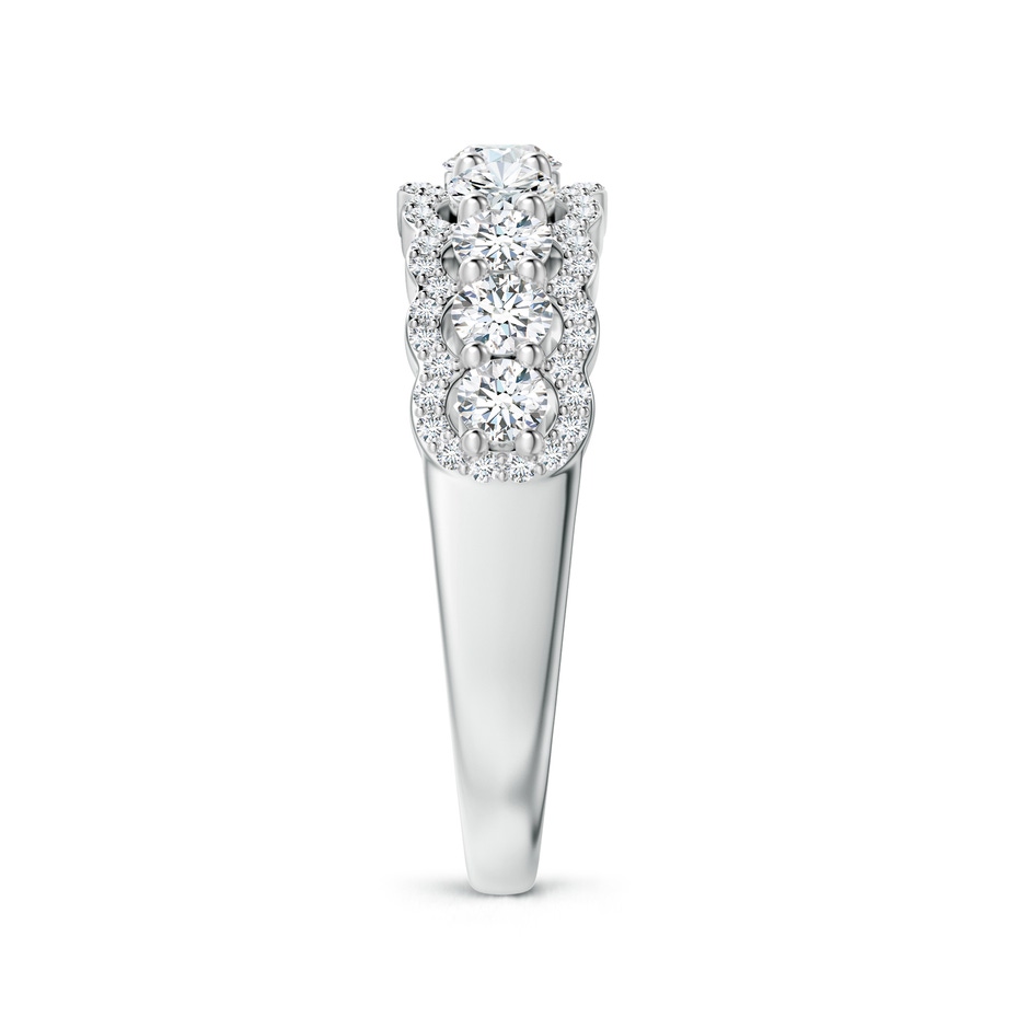 3.3mm GVS2 Scalloped-Edge Diamond Nine Stone Anniversary Band in P950 Platinum side-2