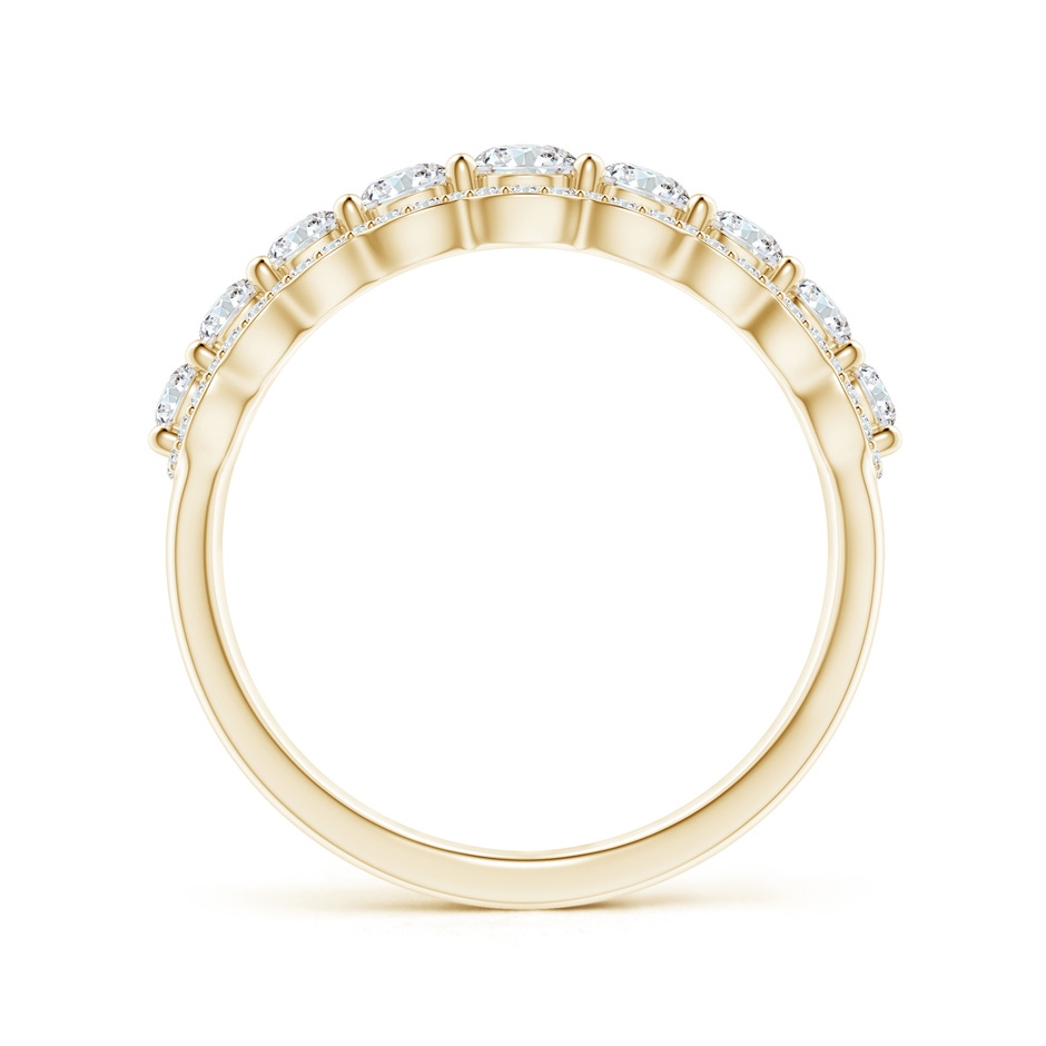 3.3mm GVS2 Scalloped-Edge Diamond Nine Stone Anniversary Band in Yellow Gold side-1
