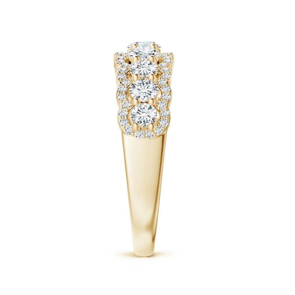 3.3mm GVS2 Scalloped-Edge Diamond Nine Stone Anniversary Band in Yellow Gold side-2