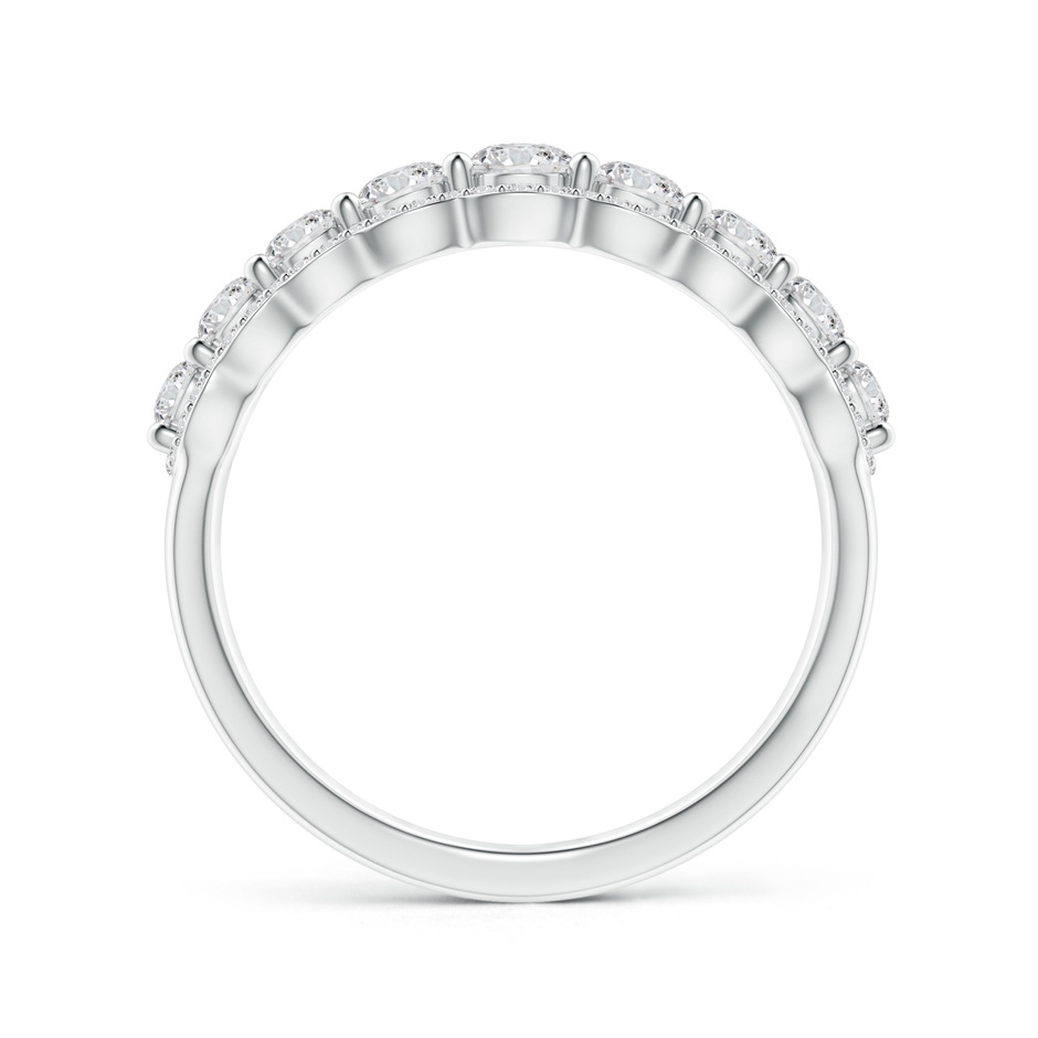 3.3mm HSI2 Scalloped-Edge Diamond Nine Stone Anniversary Band in P950 Platinum side-1