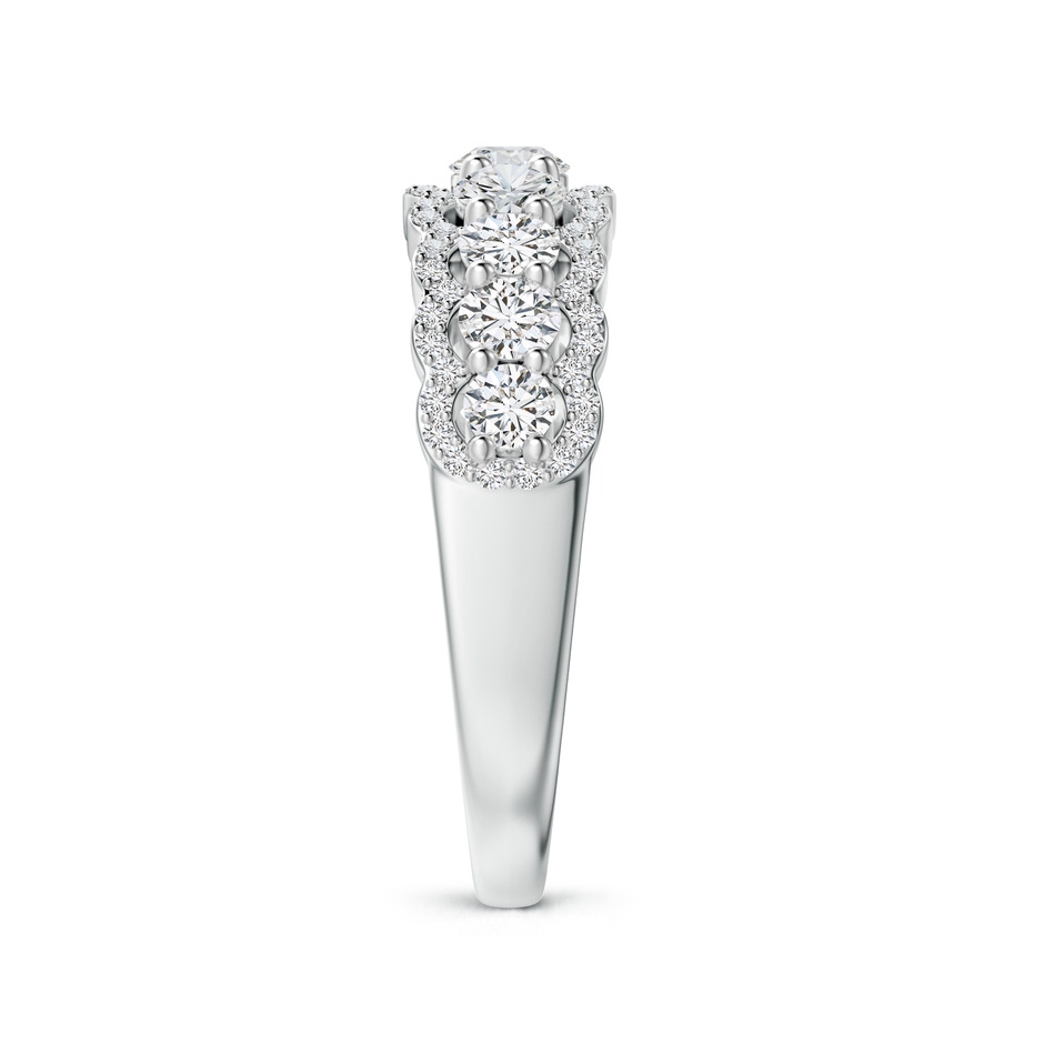 3.3mm HSI2 Scalloped-Edge Diamond Nine Stone Anniversary Band in P950 Platinum side-2