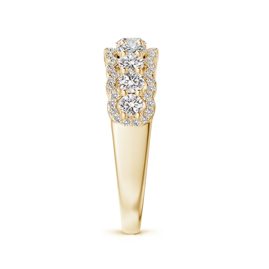 3.3mm IJI1I2 Scalloped-Edge Diamond Nine Stone Anniversary Band in Yellow Gold side-2