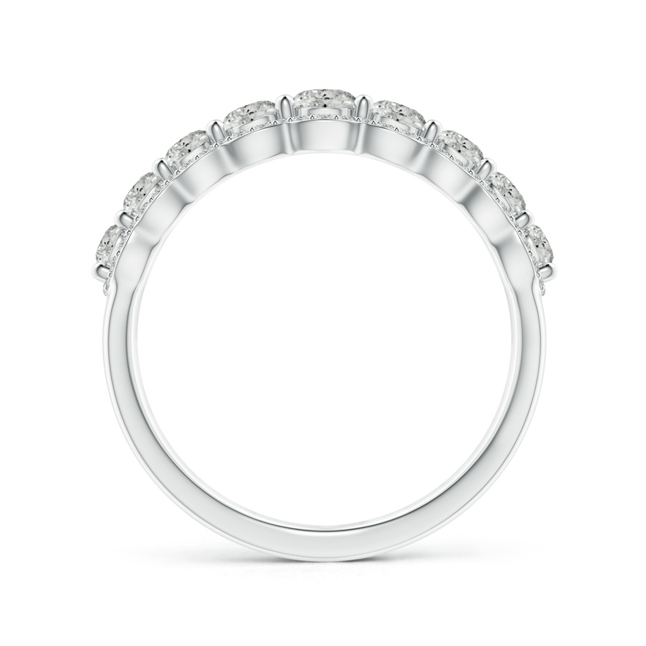 3.3mm KI3 Scalloped-Edge Diamond Nine Stone Anniversary Band in P950 Platinum side-1