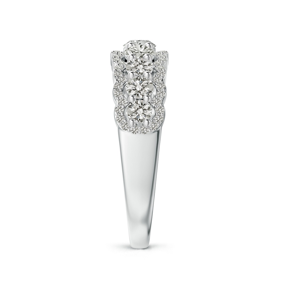 3.3mm KI3 Scalloped-Edge Diamond Nine Stone Anniversary Band in P950 Platinum side-2