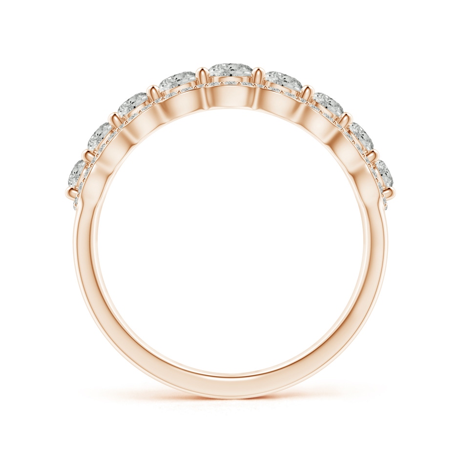 3.3mm KI3 Scalloped-Edge Diamond Nine Stone Anniversary Band in Rose Gold side-1