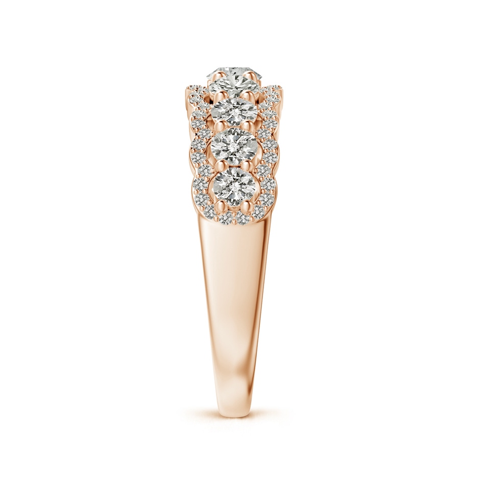 3.3mm KI3 Scalloped-Edge Diamond Nine Stone Anniversary Band in Rose Gold side-2