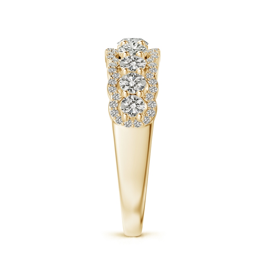 3.3mm KI3 Scalloped-Edge Diamond Nine Stone Anniversary Band in Yellow Gold side-2