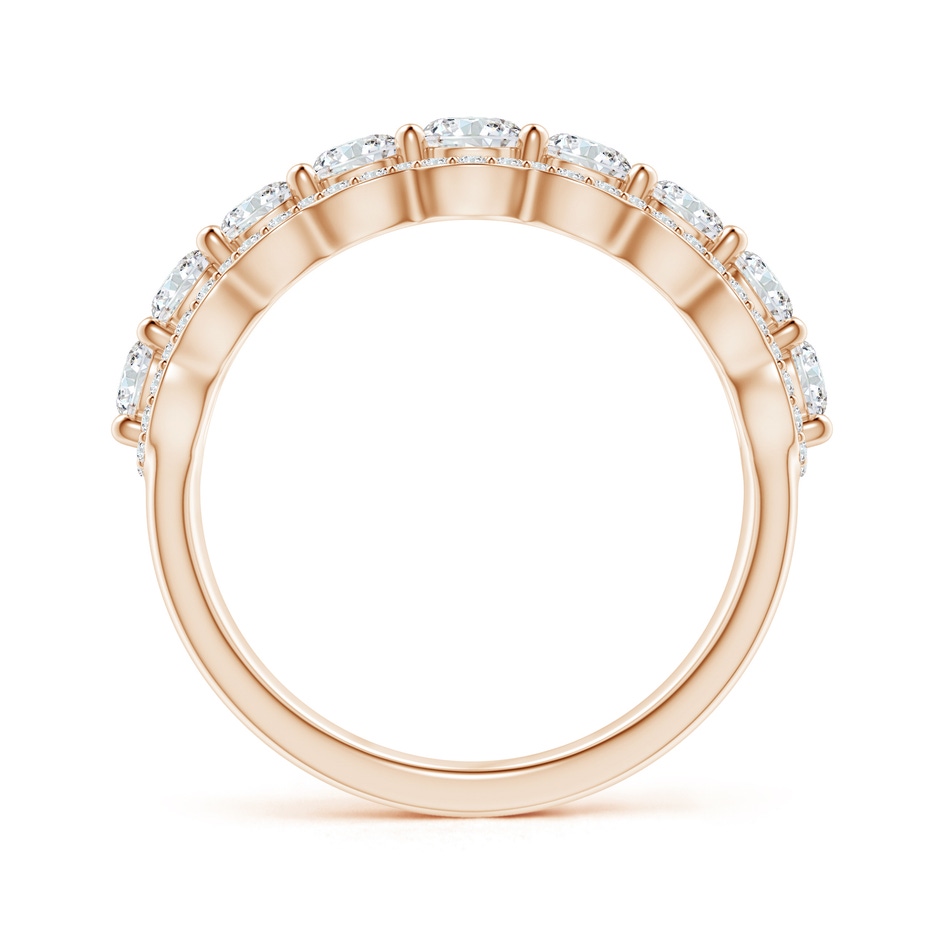3.7mm GVS2 Scalloped-Edge Diamond Nine Stone Anniversary Band in Rose Gold side-1
