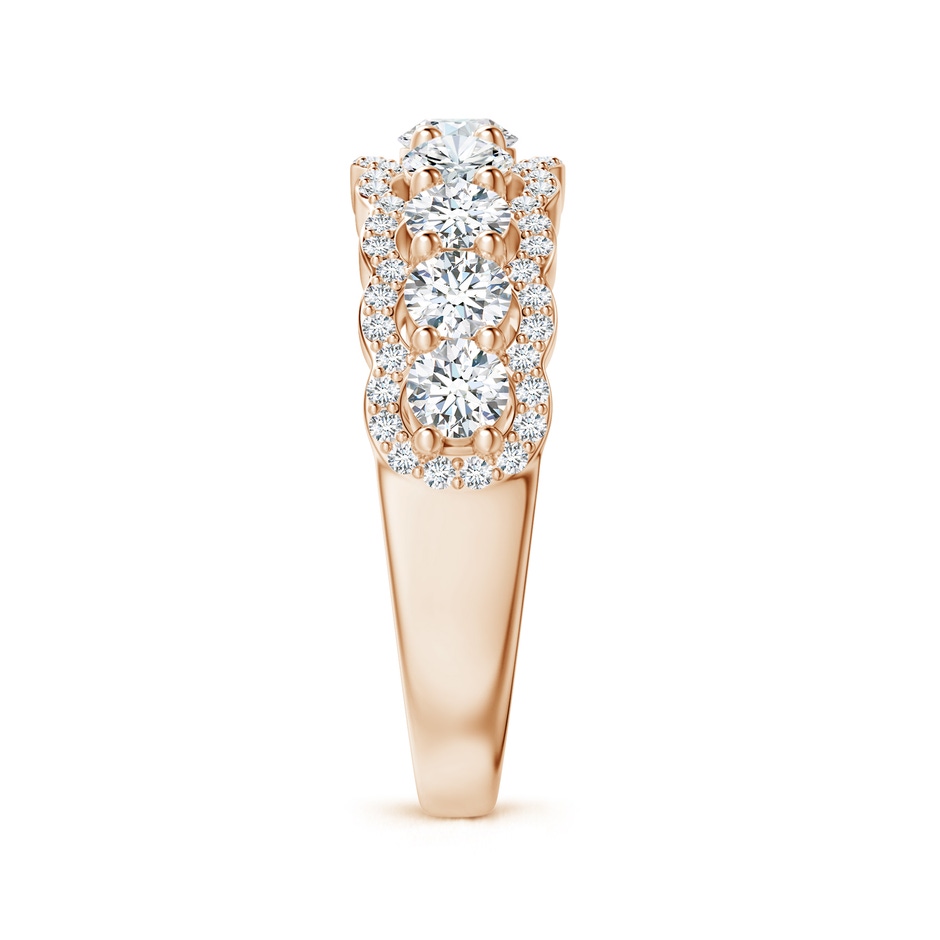 3.7mm GVS2 Scalloped-Edge Diamond Nine Stone Anniversary Band in Rose Gold side-2