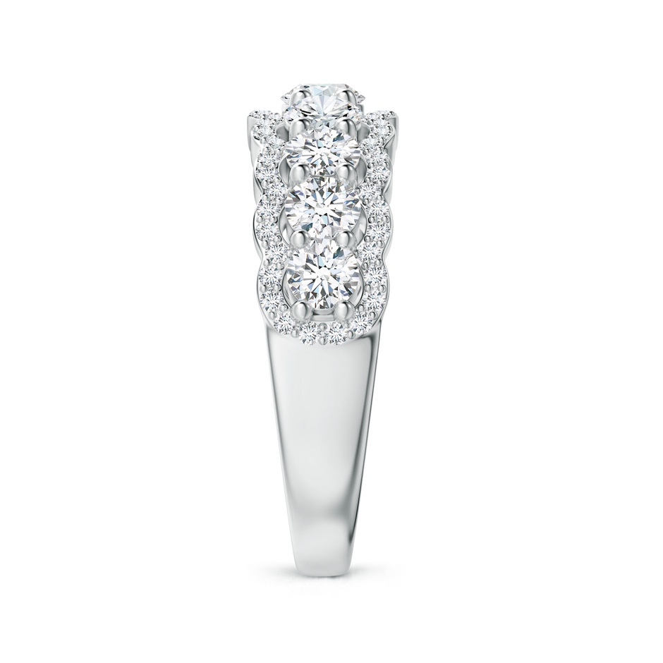 3.7mm GVS2 Scalloped-Edge Diamond Nine Stone Anniversary Band in White Gold side-2