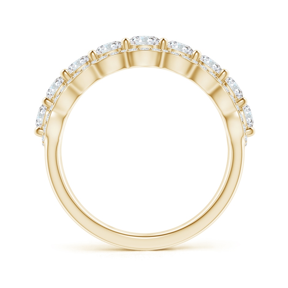 3.7mm GVS2 Scalloped-Edge Diamond Nine Stone Anniversary Band in Yellow Gold side-1