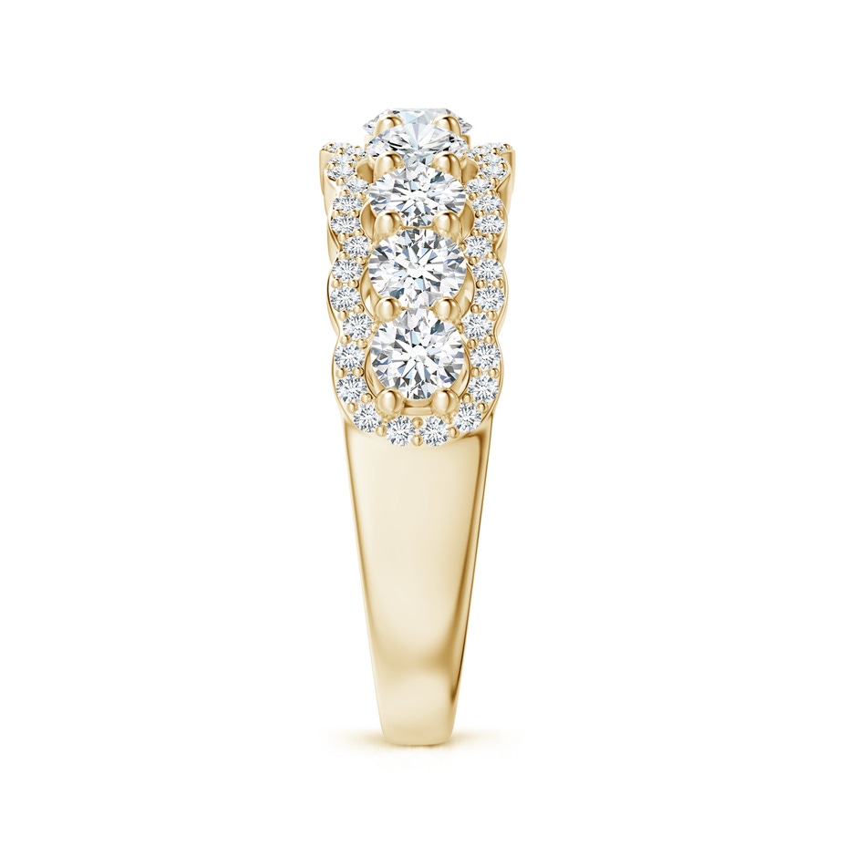 3.7mm GVS2 Scalloped-Edge Diamond Nine Stone Anniversary Band in Yellow Gold side-2