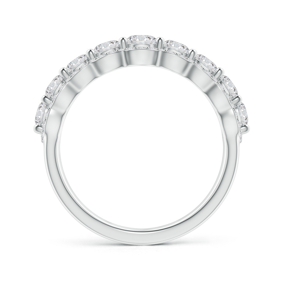 3.7mm HSI2 Scalloped-Edge Diamond Nine Stone Anniversary Band in P950 Platinum side-1