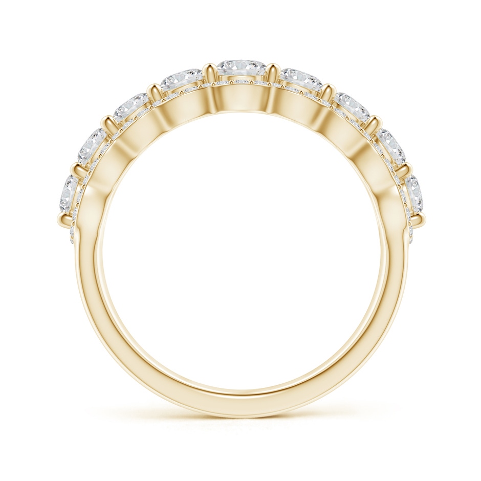 3.7mm HSI2 Scalloped-Edge Diamond Nine Stone Anniversary Band in Yellow Gold side-1