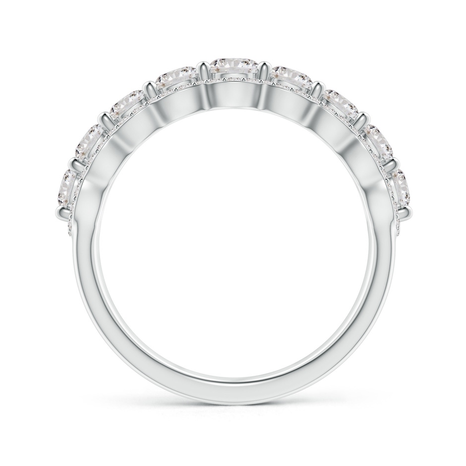 3.7mm IJI1I2 Scalloped-Edge Diamond Nine Stone Anniversary Band in White Gold side-1