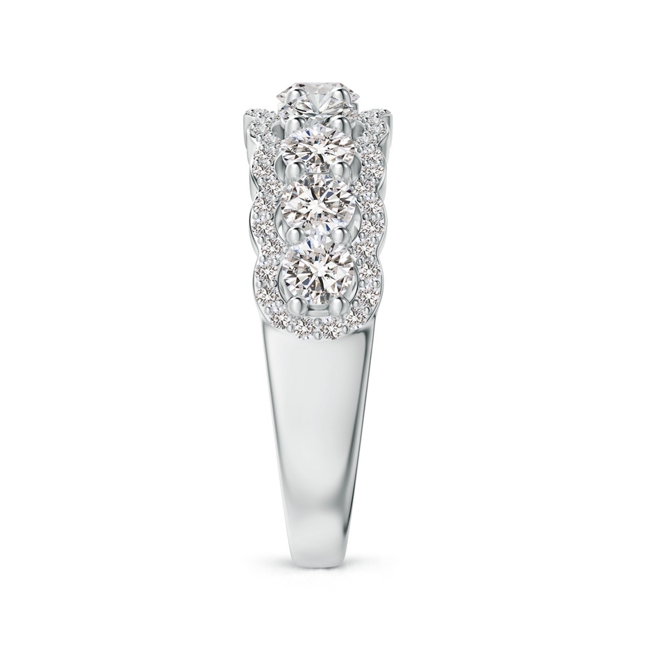 3.7mm IJI1I2 Scalloped-Edge Diamond Nine Stone Anniversary Band in White Gold side-2