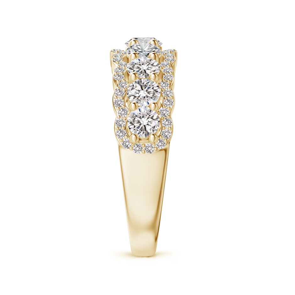 3.7mm IJI1I2 Scalloped-Edge Diamond Nine Stone Anniversary Band in Yellow Gold side-2