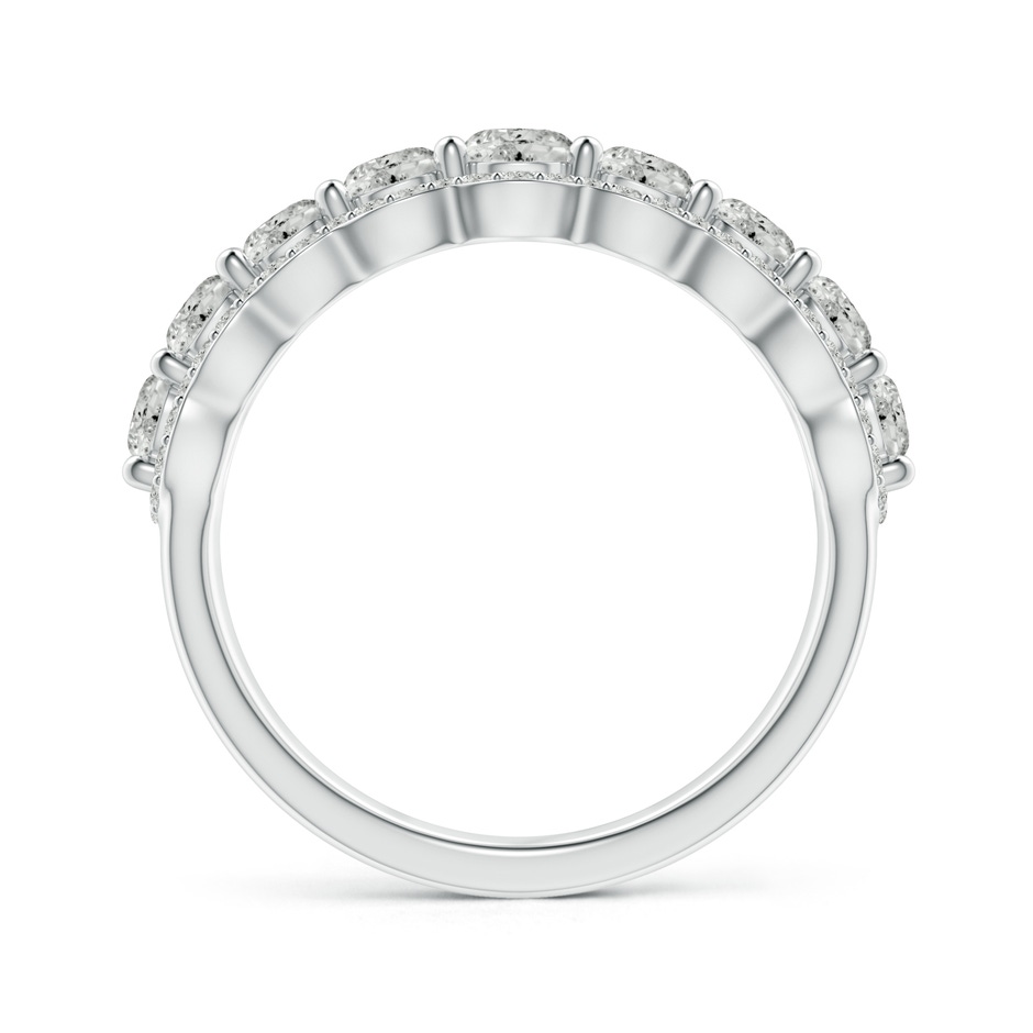 3.7mm KI3 Scalloped-Edge Diamond Nine Stone Anniversary Band in White Gold side-1