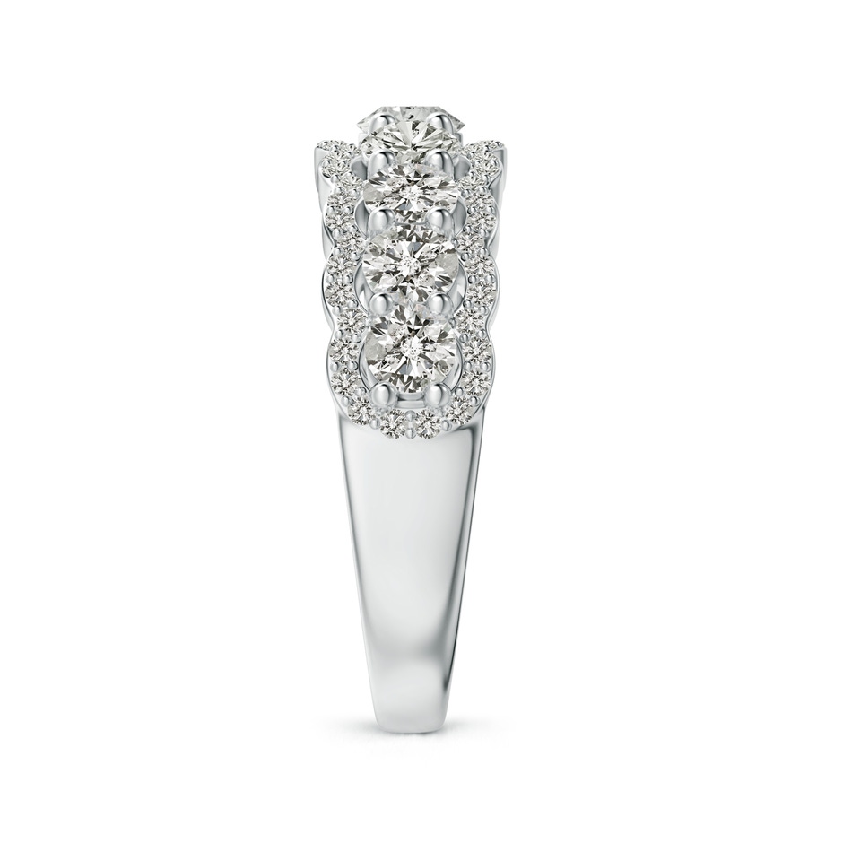 3.7mm KI3 Scalloped-Edge Diamond Nine Stone Anniversary Band in White Gold side-2