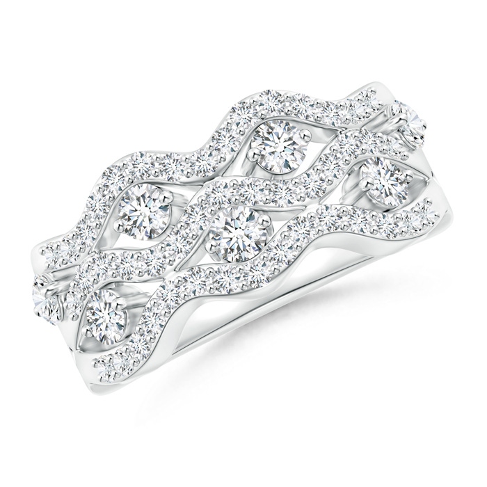 2.7mm GVS2 Triple Wave Diamond Wide Anniversary Band in P950 Platinum 