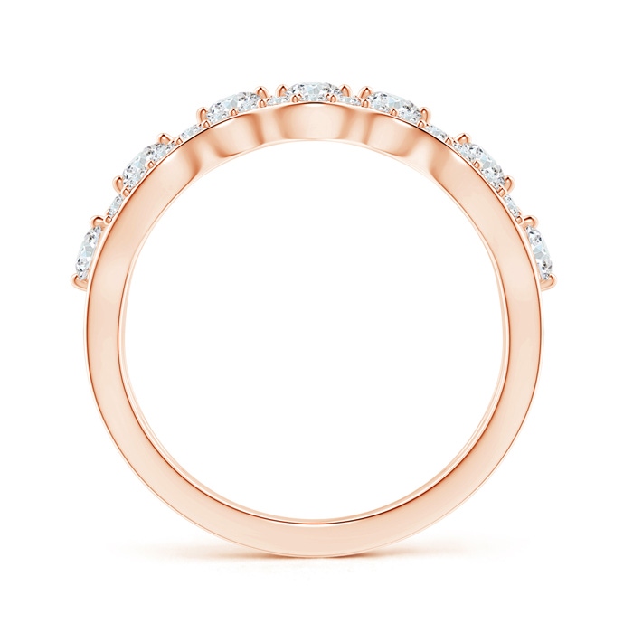 2.7mm GVS2 Triple Wave Diamond Wide Anniversary Band in Rose Gold side-1