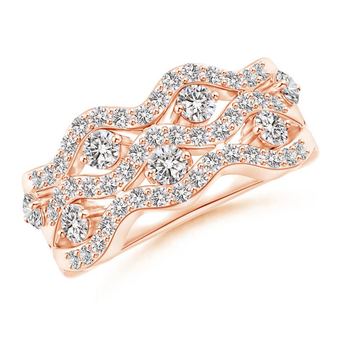 I-J, I1-I2 / 1.09 CT / 14 KT Rose Gold