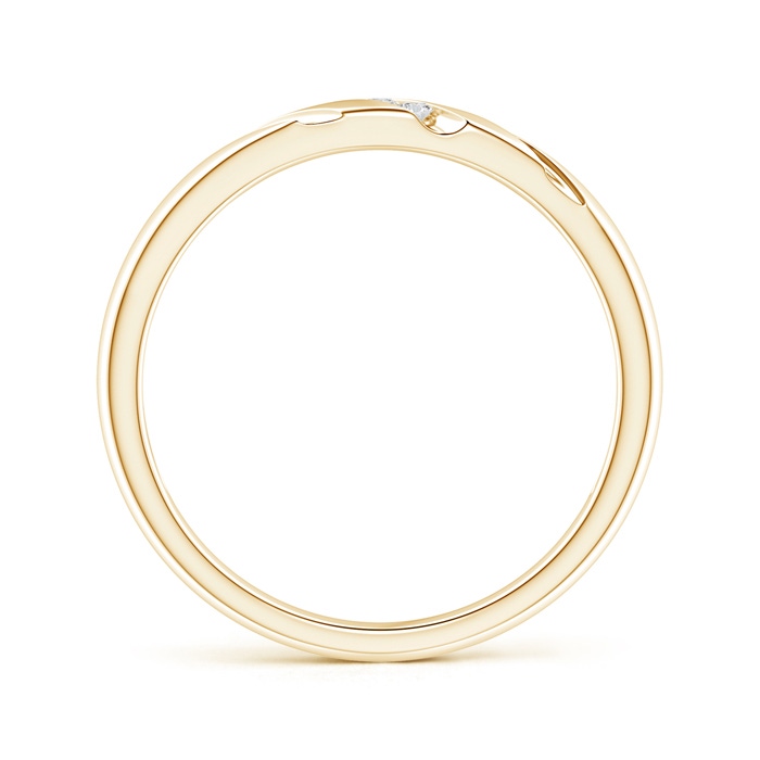 1.45mm HSI2 Triple-Ribbed Channel Set Diamond Women's Wedding Band in Yellow Gold side-1