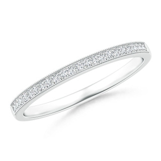 1mm GVS2 Pavé-Set Diamond Half Eternity Wedding Band for Her in P950 Platinum