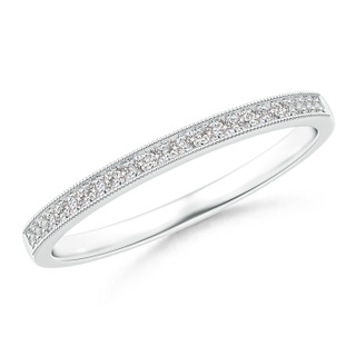 1mm IJI1I2 Pavé-Set Diamond Half Eternity Wedding Band for Her in White Gold