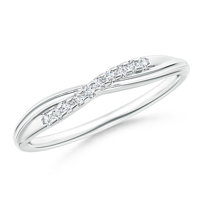 1.25mm GVS2 Criss Cross Diamond Wedding Band for Her in P950 Platinum