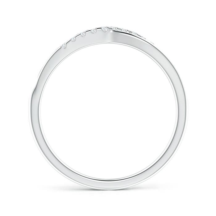 1.25mm GVS2 Criss Cross Diamond Wedding Band for Her in P950 Platinum - side 1