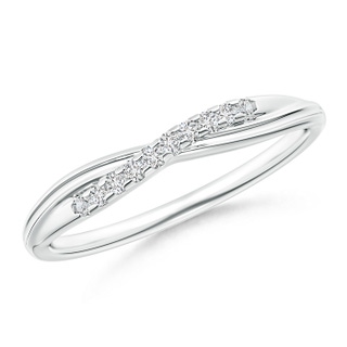 1.25mm HSI2 Criss Cross Diamond Wedding Band for Her in P950 Platinum