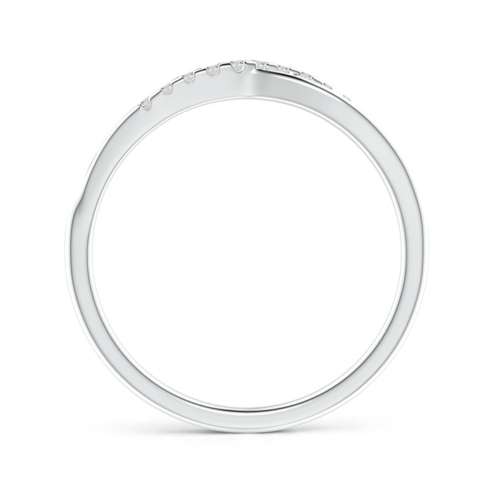 1.25mm IJI1I2 Criss Cross Diamond Wedding Band for Her in P950 Platinum side-1