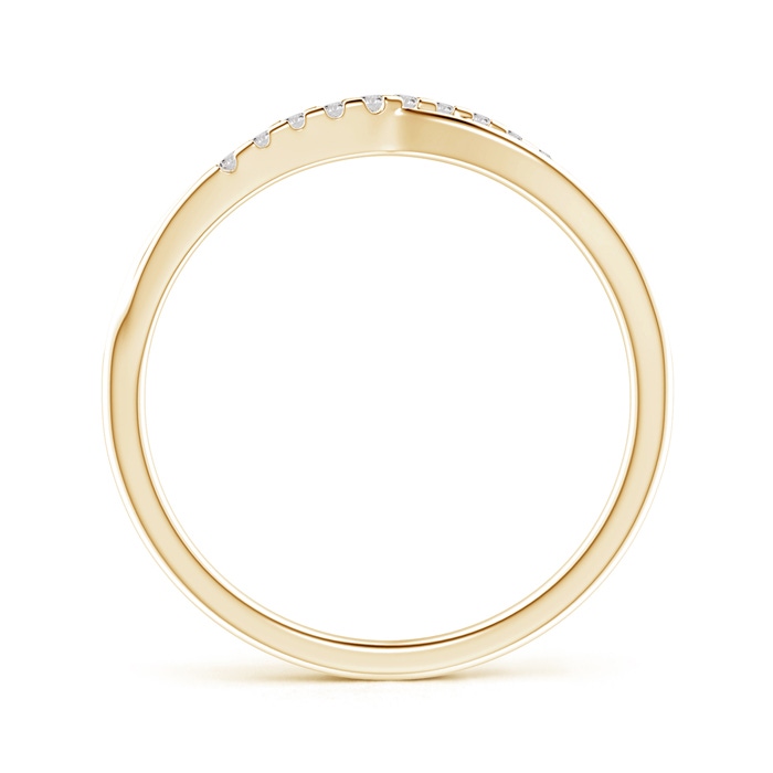 1.25mm IJI1I2 Criss Cross Diamond Wedding Band for Her in Yellow Gold side-1